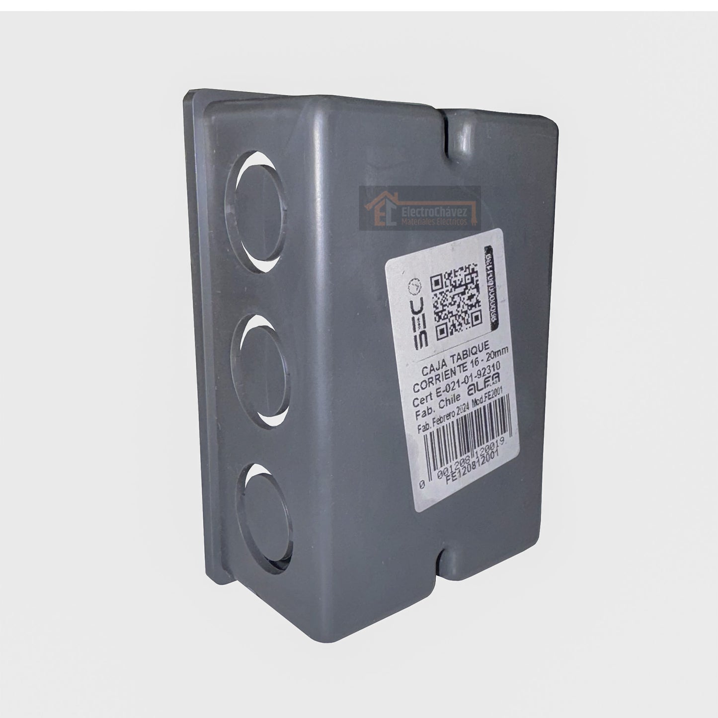 Caja Distribución Embutida Eléctrica Pvc Tabique Gris