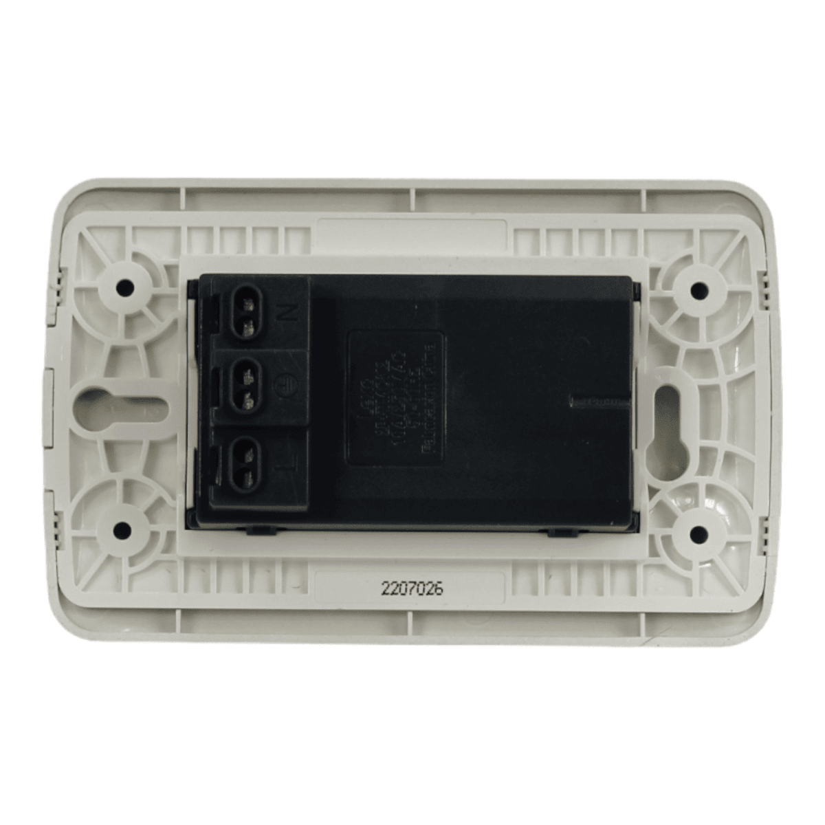Enchufe Embutido Duplex 2p+t 10a Blanco / Plata Armado Metal - Lexo