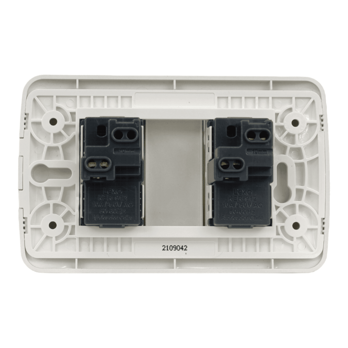 Interruptor Embutido Simple 9/15 10a blanco / Plata Armado - Lexo