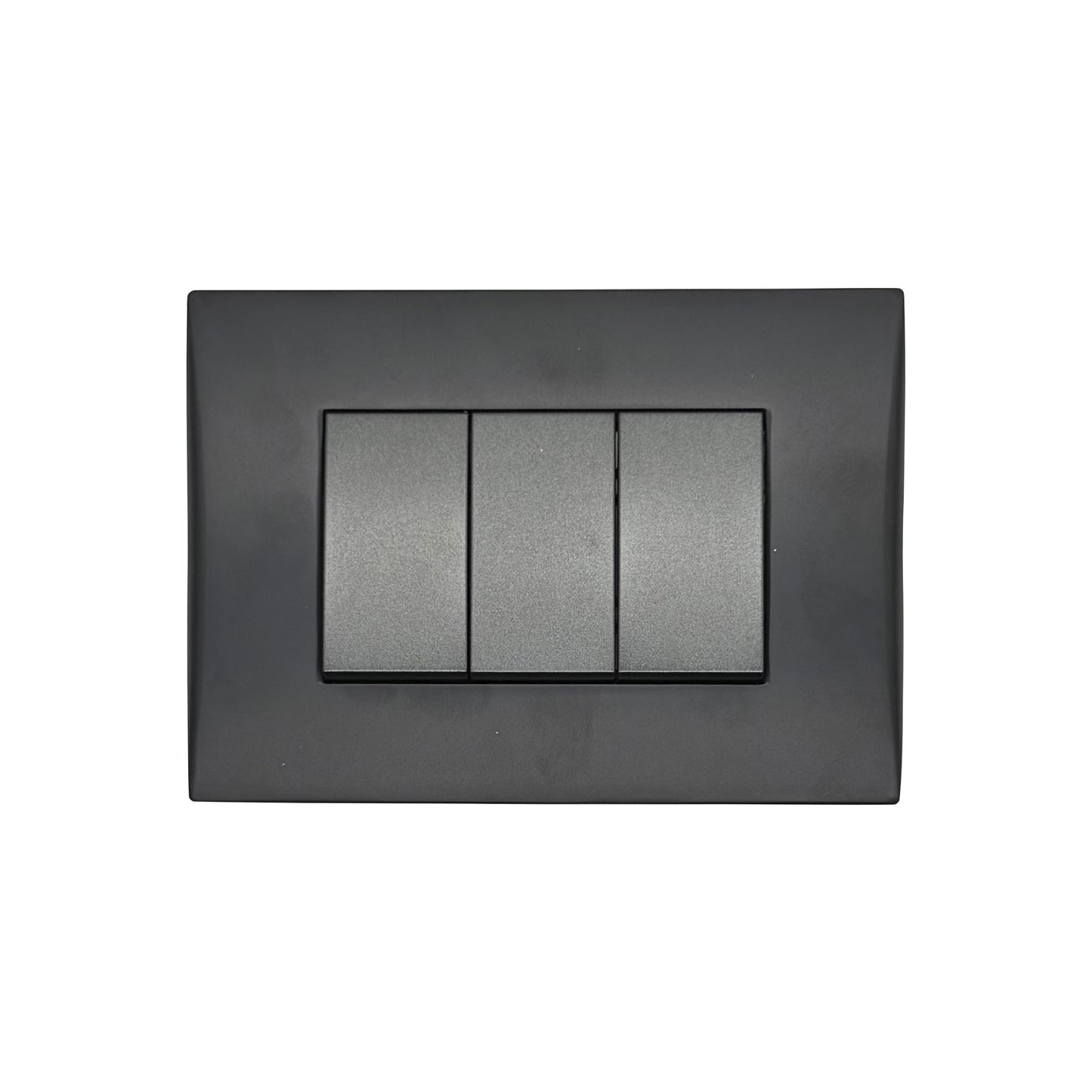 Interruptor Embutido Triple 9/32 10a Black Andes Armado Metal - Lexo