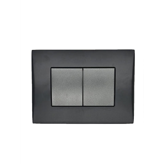 Interruptor Embutido Doble Teclón 9/15 10a Black Andes Armado Metal - Lexo