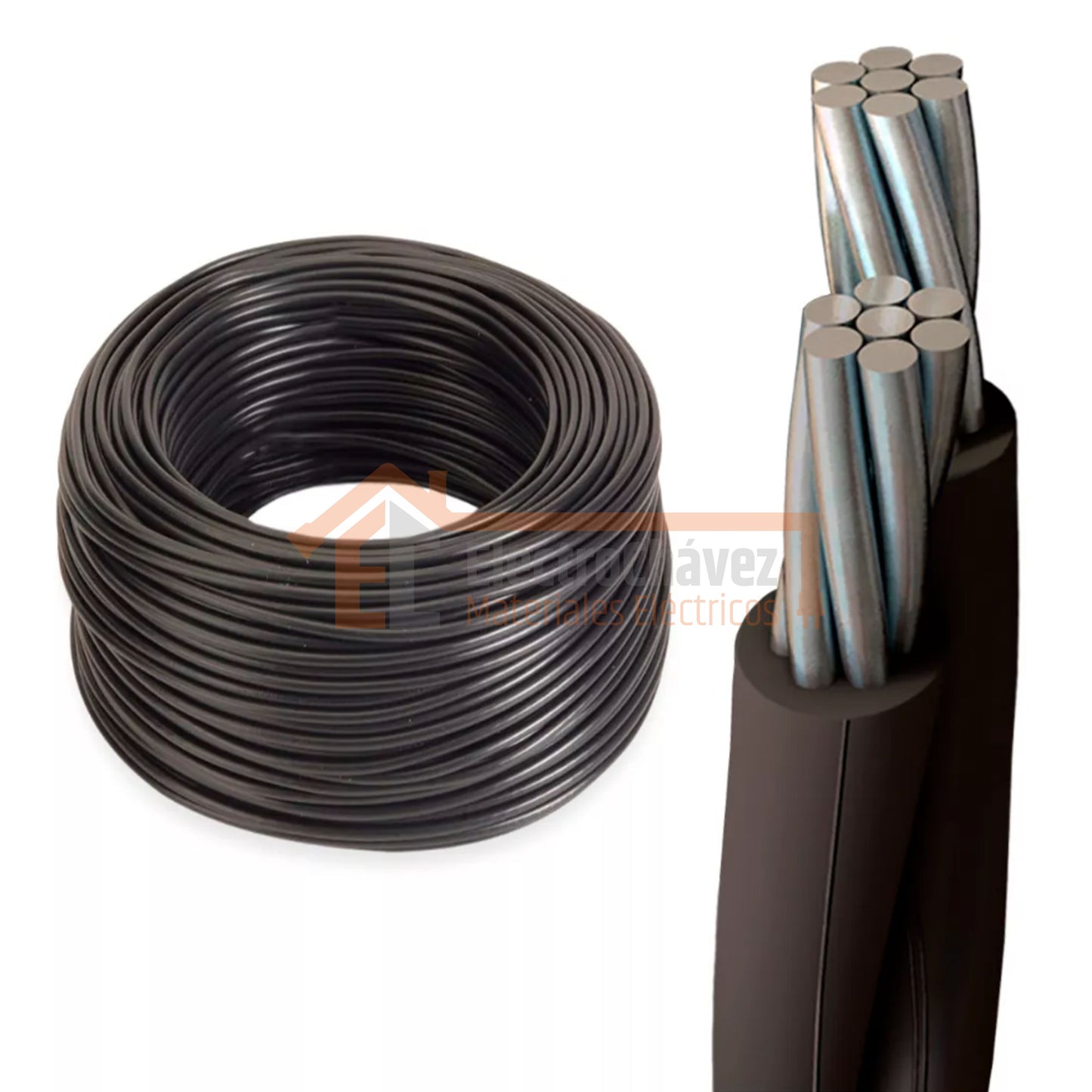 Cable De Aluminio Preensamblado 2x25 mm² Aislados (Por metro)