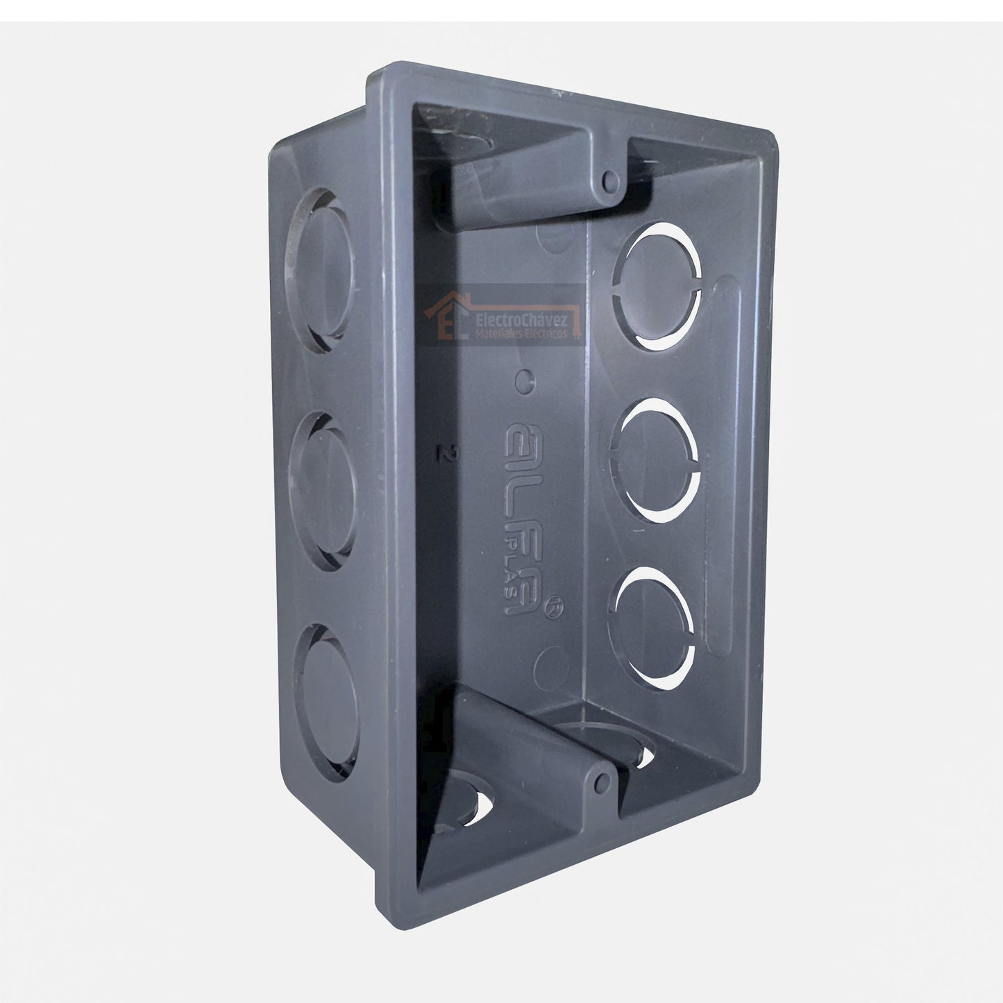 Caja Distribución Embutida Eléctrica Pvc Tabique Gris