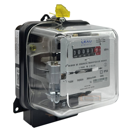 Medidor Monofásico Análogo Electromecánico 10(60) Certificado - Lexo