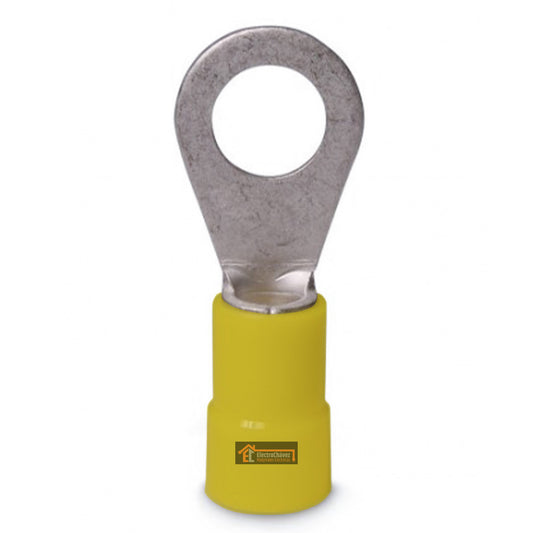 Terminal Aislado Anillo Ojo 8 mm Amarillo (12 - 10 Awg) Unidad