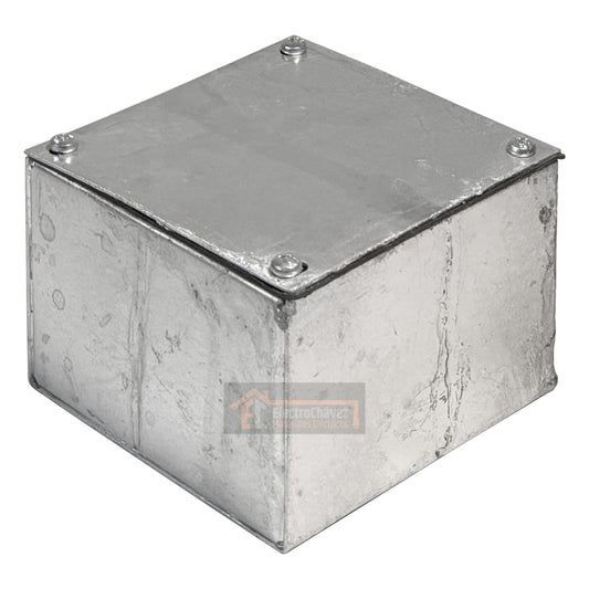 Caja Metálica Galvanizada Lisa 100x100x65