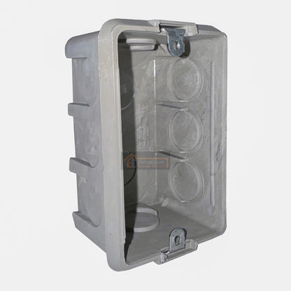 Caja Distribución Loza / Concreto Embutida Eléctrica Pvc Aro Metal Gris