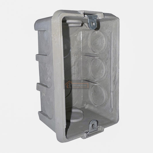 Caja Distribución Loza / Concreto Embutida Eléctrica Pvc Aro Metal Gris