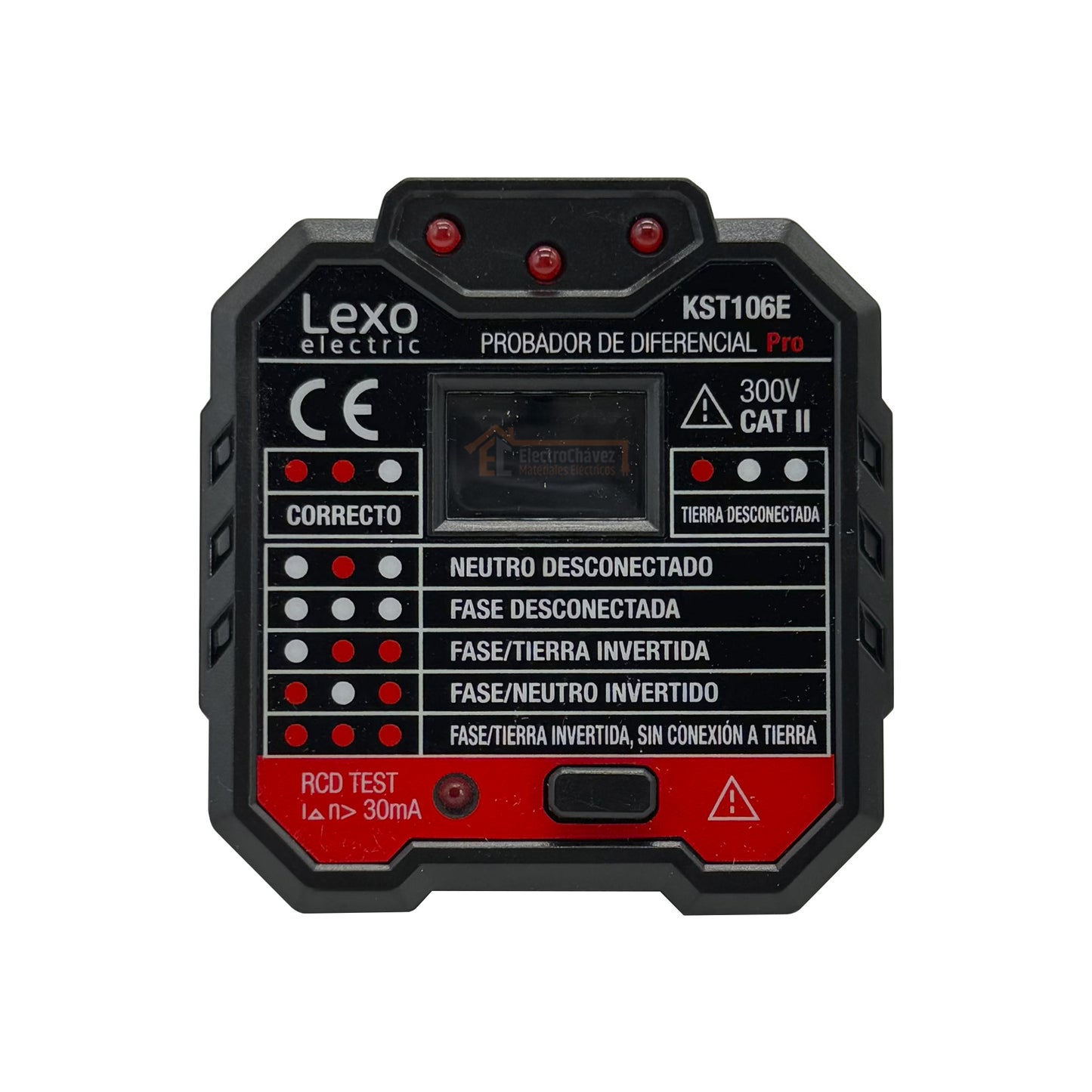 Probador Diferencial Tester De Enchufes + Adaptador Schuko - Lexo