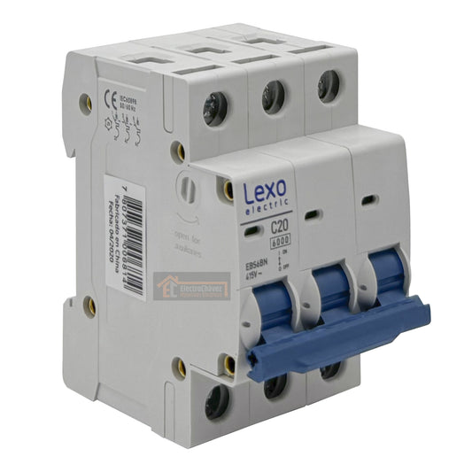 Interruptor Automático Tripolar 3p 20a (3x20a) 6ka Curva C - Lexo