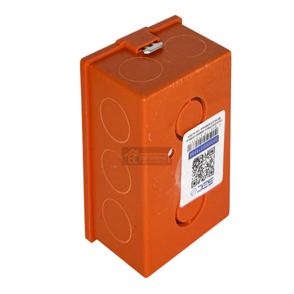 Caja Distribución Embutida Eléctrica Pvc Tabique Aro metal Naranja
