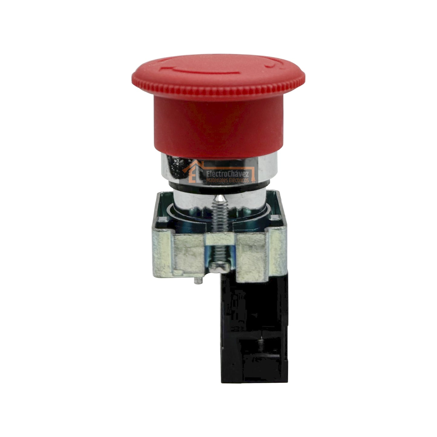 Botón Pulsador Metal Parada Emergencia 22mm Con Retención