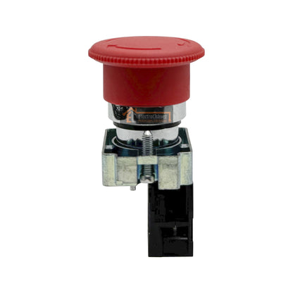 Botón Pulsador Metal Parada Emergencia 22mm Con Retención