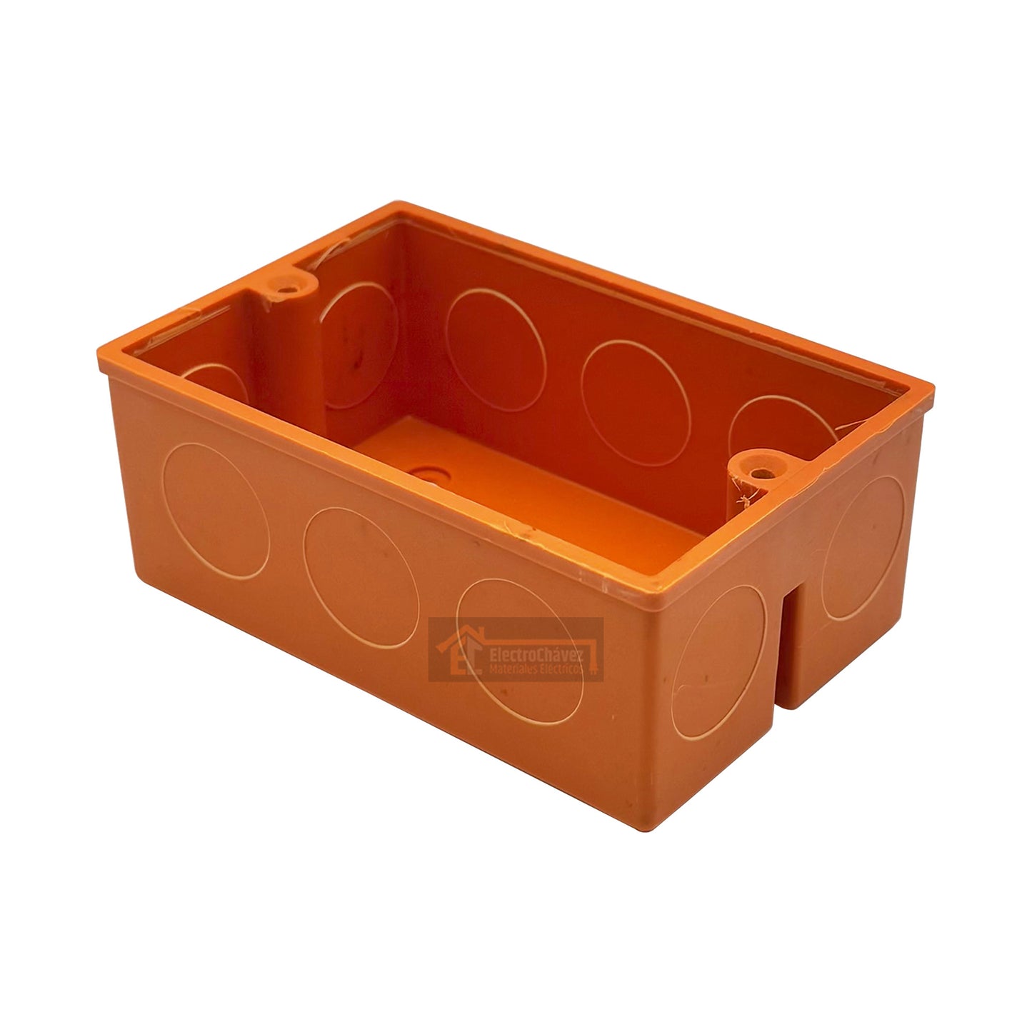 Caja Distribución Embutida Eléctrica Pvc Tabique Naranja