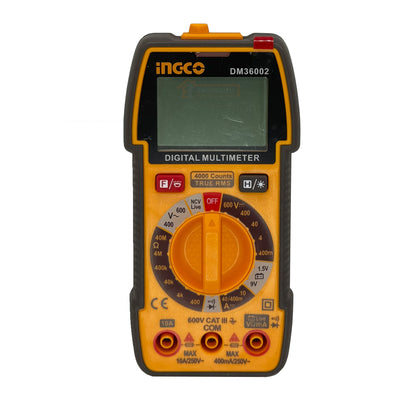 Tester Amperimetro Multimetro Digital 600v (DM36002) Profesional - Ingco