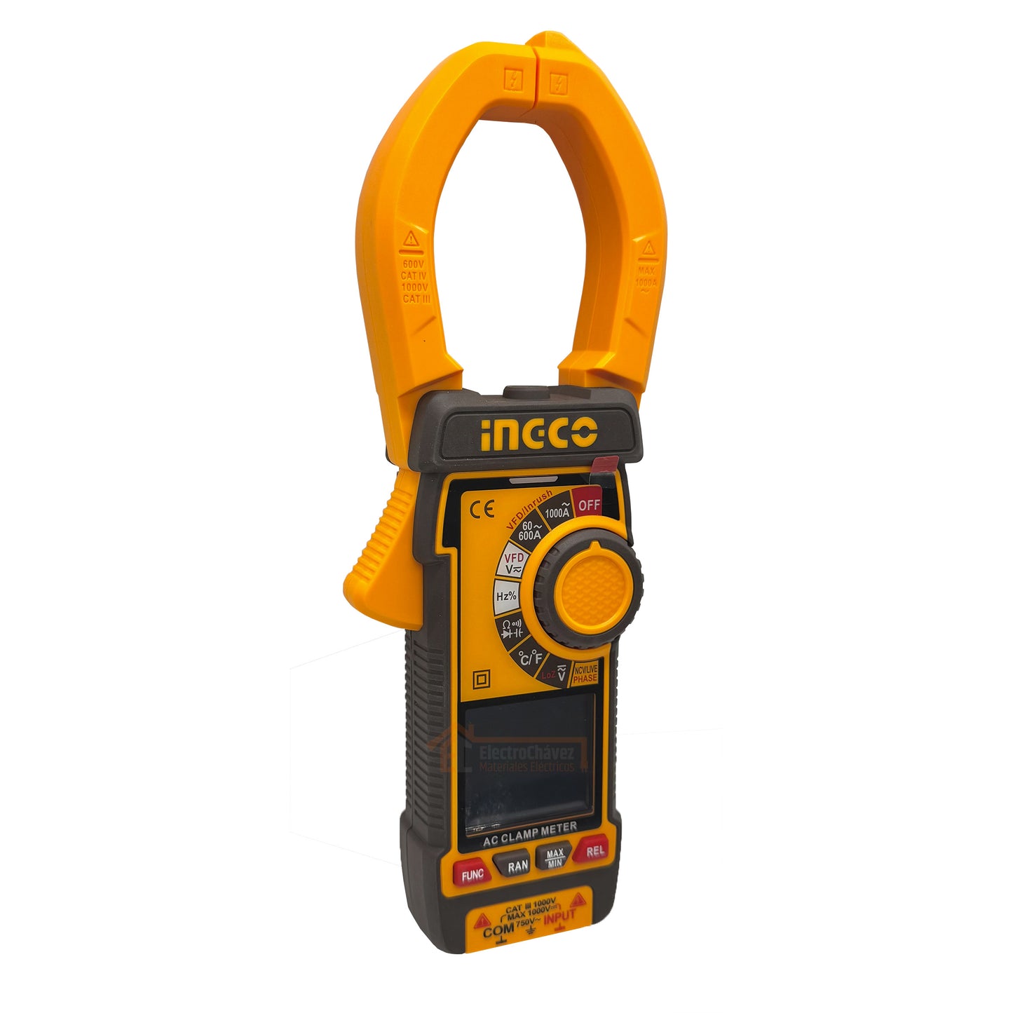 Tester Tenaza Pinza Amperimetro Multimetro 1000v Digital Profesional - Ingco