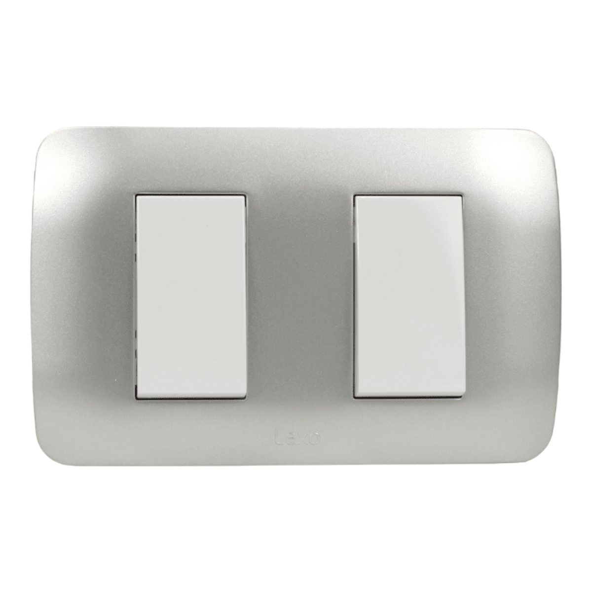 Interruptor Embutido Simple 9/15 10a blanco / Plata Armado - Lexo