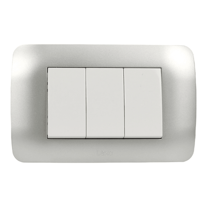 Interruptor Embutido Simple 9/32 10a blanco / Plata Armado - Lexo