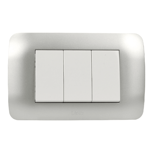 Interruptor Embutido Simple 9/32 10a blanco / Plata Armado - Lexo