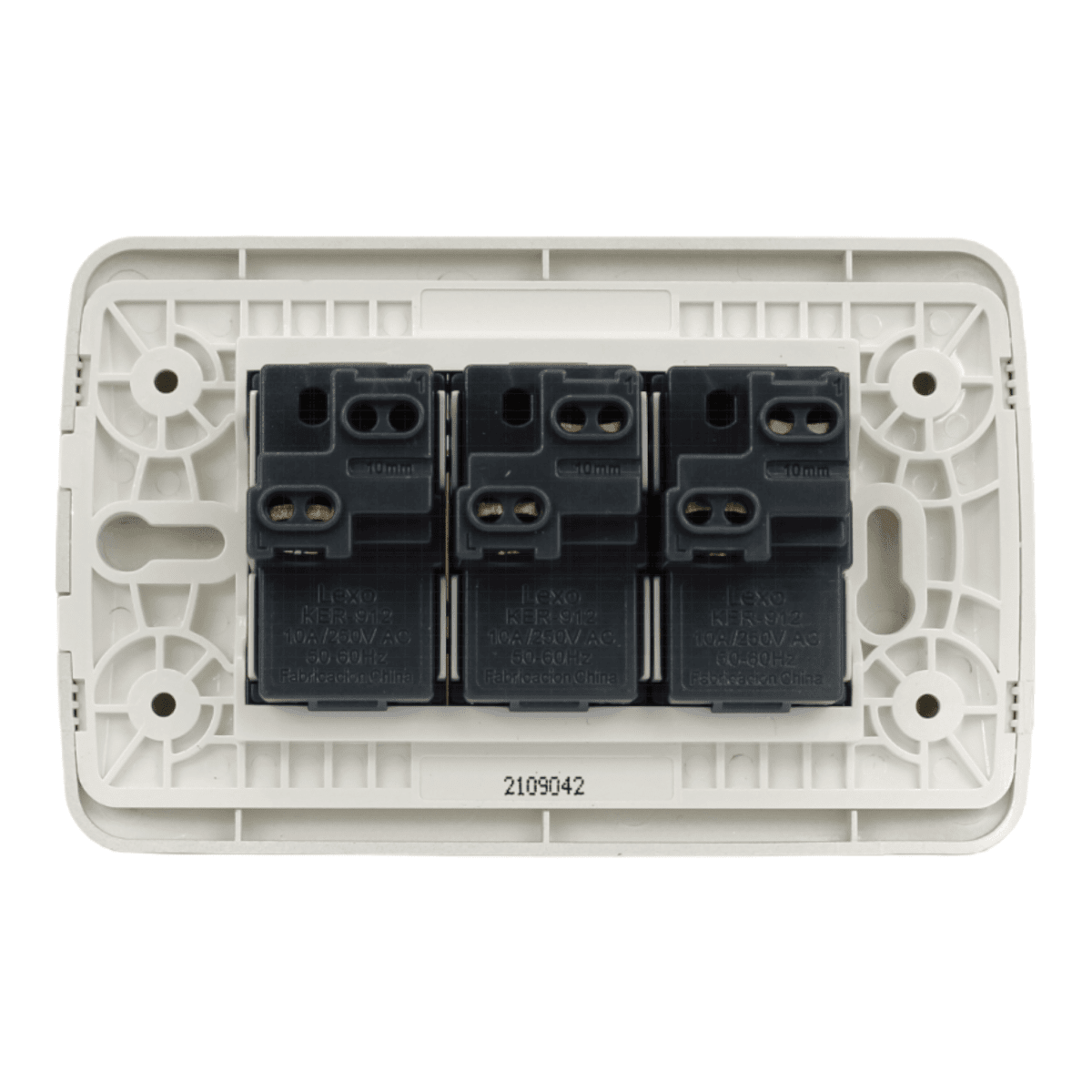 Interruptor Embutido Simple 9/32 10a blanco / Plata Armado - Lexo